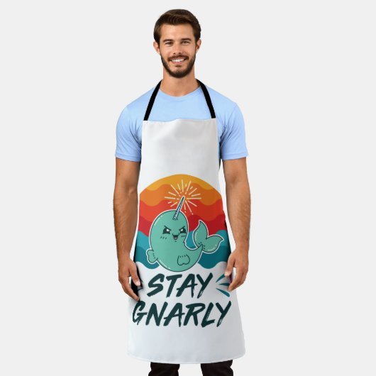 Blijf in de buurt van de Cute Narwhal Narwhals Lov Schort (Gedragen)