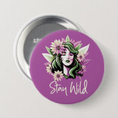 Blijf in de buurt van een kind ronde button 7,6 cm (Voorkant /achterkant)