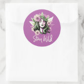 Blijf in de buurt van een kind ronde sticker (Tas)