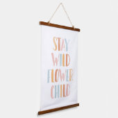 Blijf in de buurt van het kind Boho Girls Room Dec Hangend Wandkleed (Gebogen)