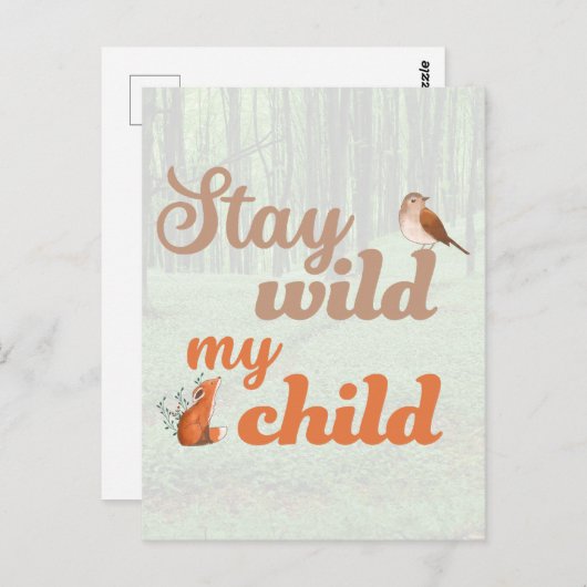 Blijf in de buurt van mijn kind briefkaart (Voorkant / Achterkant)