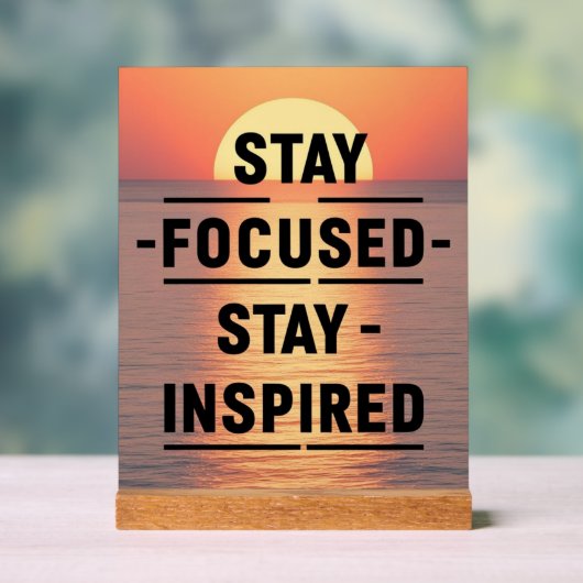 Blijf in de gaten acryl bord (Neutraal)