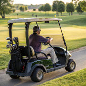 Blijf in de gaten | Motivatie zin met witte tekst Golfheadcover