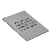 Blijf in de gevangenis. notitieboek (Rechterzijde)