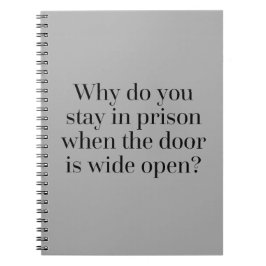 Blijf in de gevangenis. notitieboek