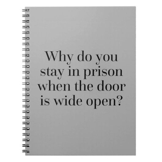 Blijf in de gevangenis. notitieboek (Voorkant)