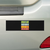 Blijf in de huiskamer en Draag masker voor coderin Bumpersticker (Op auto)