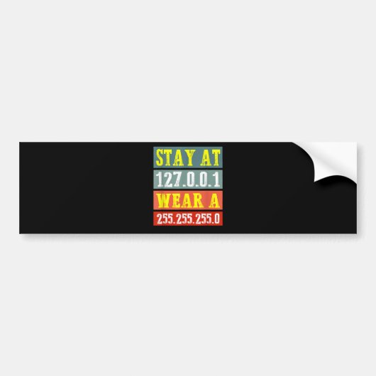 Blijf in de huiskamer en Draag masker voor coderin Bumpersticker (Voorkant)