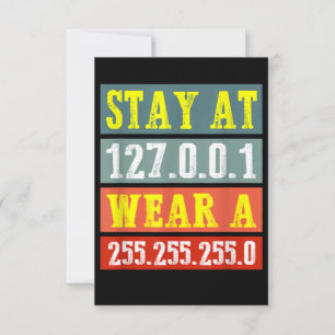 Blijf in de huiskamer en Draag masker voor coderin RSVP Kaartje