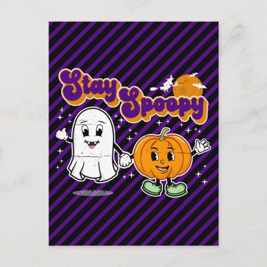 Blijf in de schijnwerpers: Cute Halloween Ghost en Briefkaart (Voorkant)