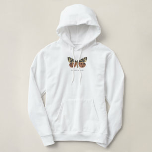 Blijf in de wilde maan met esthetische vlinder Boh Hoodie