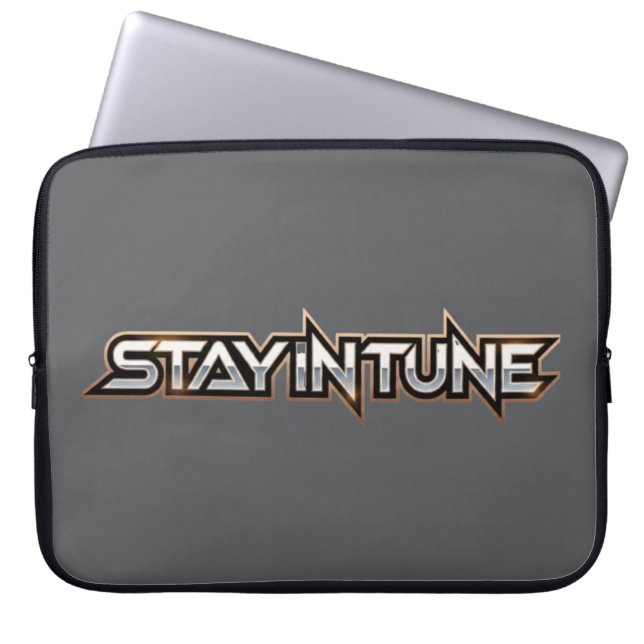 Blijf in harmonie - tekst laptop sleeve (Voorkant)