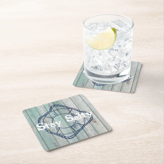 Blijf in het leven van een saliestrand kartonnen onderzetters (Insitu)