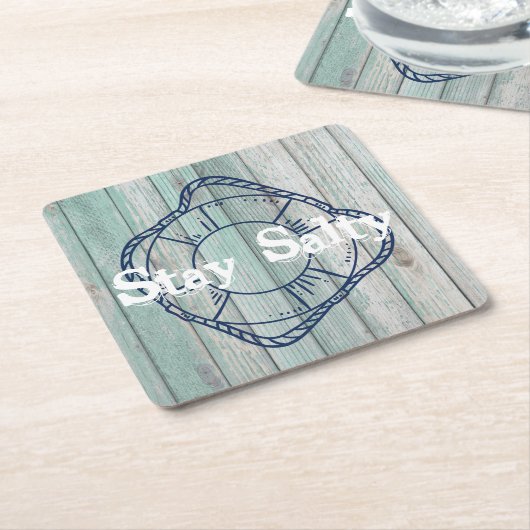 Blijf in het leven van een saliestrand kartonnen onderzetters (Schuin)