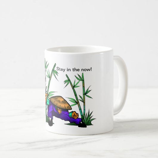 Blijf in het nu! koffiemok (Voorkant rechts)