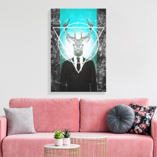 Blijf in het pak canvas afdruk (Insitu (Woonkamer))