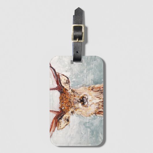 Blijf in het sneeuwschilderende Bagagelabel (Voorkant (verticaal))