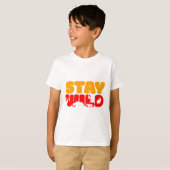 Blijf in het WILD Basic Design Kinder Basic T-shir T-shirt (Voorkant volledig)