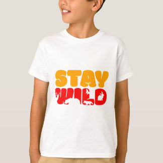 Blijf in het WILD Basic Design Kinder Basic T-shir T-shirt