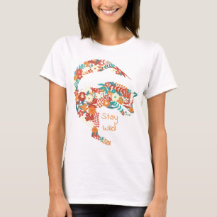 Blijf in het wild zwevende deeltjes t-shirt
