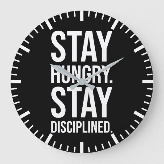 Blijf in hongerstaking - Gym Hustle Succes Grote Klok (Voorkant)