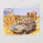 Blijf in je auto! briefkaart (Voorkant)