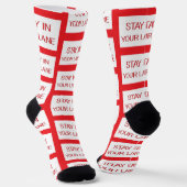 Blijf in je Lane Pattern grappny Sokken (Gebogen)