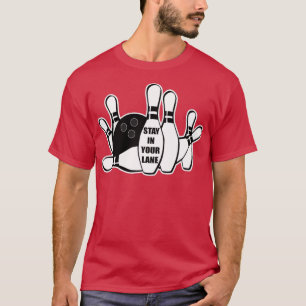 Blijf in je luie Bowling Bowler tas T T-shirt