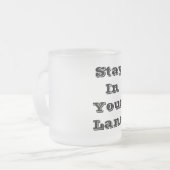 Blijf in je luie buurt matglas koffiemok (Voorkant links)