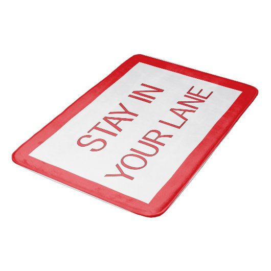 Blijf in je luie wegbord badmat (Gekanteld)