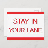 Blijf in je luie wegbord briefkaart (Voorkant / Achterkant)