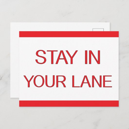 Blijf in je luie wegbord briefkaart (Voorkant / Achterkant)