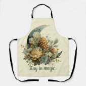 Blijf in Magische Winter Maan Design Schort (Voorkant)