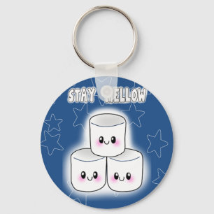 Blijf in Mellow Marshmallow Sleutelhanger