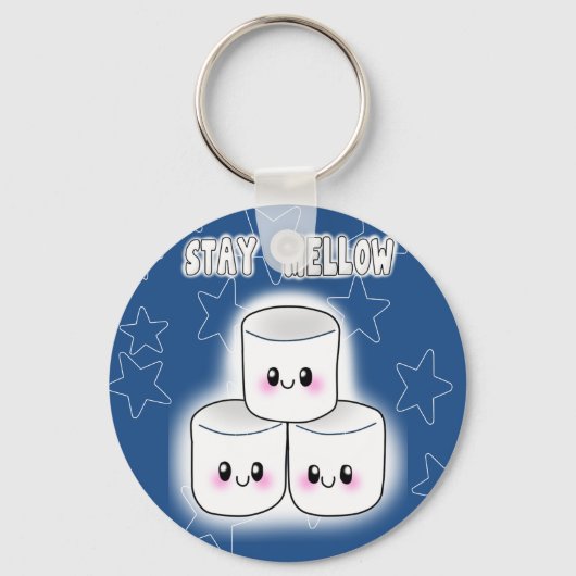 Blijf in Mellow Marshmallow Sleutelhanger (Voorkant)