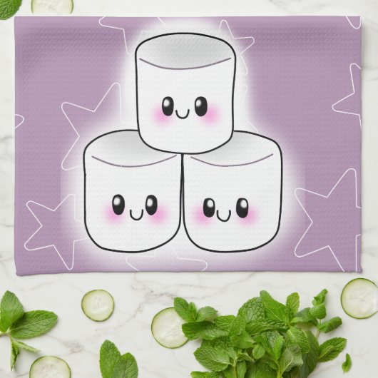 Blijf in Mellow Marshmallow Theedoek (Gevouwen)