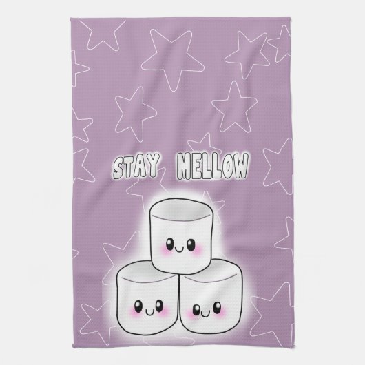 Blijf in Mellow Marshmallow Theedoek (Verticaal)