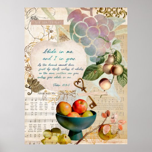 Blijf in Mij Vruchtbaar Geloof Poster (Voorkant)