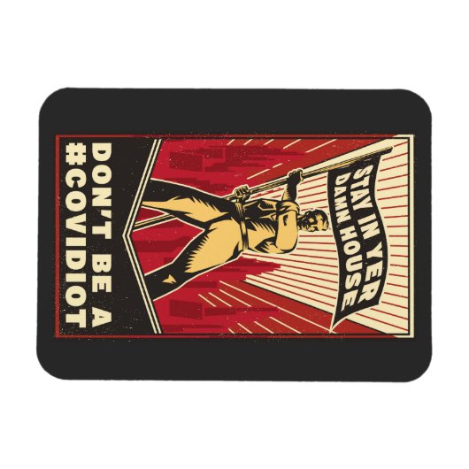 BLIJF IN YER HUUSE magnet Magneet (Horizontaal)