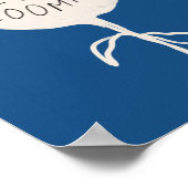 Blijf Inspirerend citaat marineblauw blauw wit Poster (Hoek)