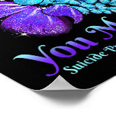 Blijf je Butterfly Semicolon zelfmoordbewustzijn Poster (Hoek)