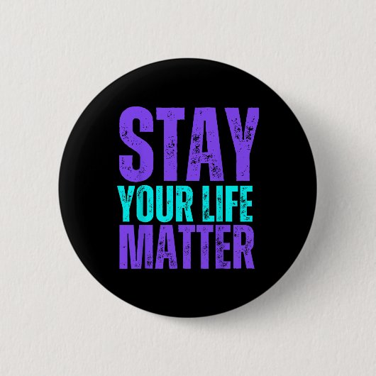 Blijf je leven probleem zelfmoordpreventie bewustz ronde button 5,7 cm (Voorkant)