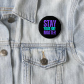 Blijf je leven probleem zelfmoordpreventie bewustz ronde button 5,7 cm (In situ)