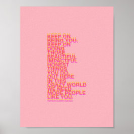 Blijf je poster zijn