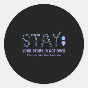 Blijf je verhaal is nog niet voorbij Geestelijke G Ronde Sticker