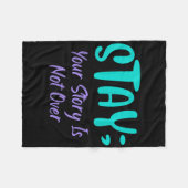 Blijf je verhaal vertellen, niet over zelfmoordpre fleece deken (Voorkant (Horizontaal))