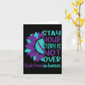 Blijf je verhaal vertellen, niet over zelfmoordpre kaart (Gele Bloem)