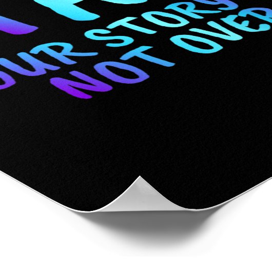 Blijf je verhaal vertellen, niet over zelfmoordpre poster (Hoek)