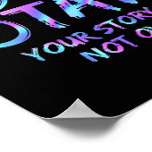 Blijf je verhaal vertellen, niet over zelfmoordpre poster (Hoek)