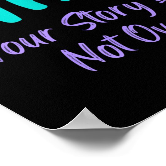 Blijf je verhaal vertellen, niet over zelfmoordpre poster (Hoek)